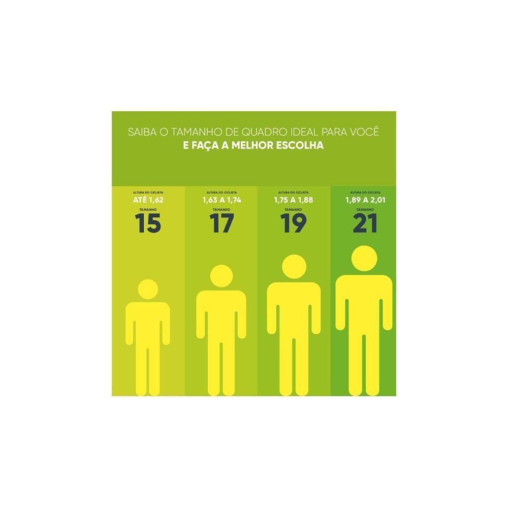 Bicicleta Aro 29 Ksw Bike Alumínio Câmbios Shimano 21 Marchas Preto Fos -ad Verme Bco 15 - 6