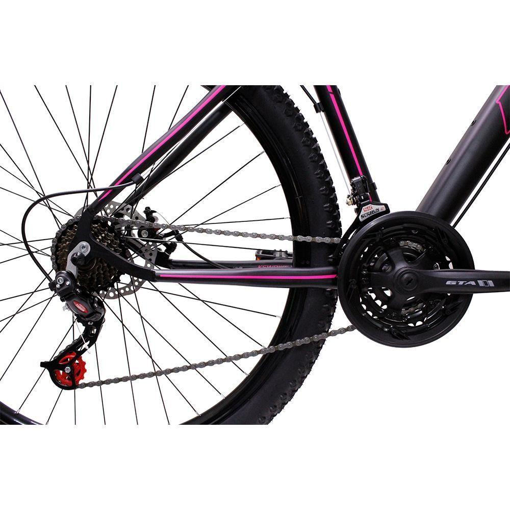 Bicicleta Ksw Aro 29 Feminina Alumínio 21 Marchas Freio A Disco Preto Fos -ad Rosa 19 - 2