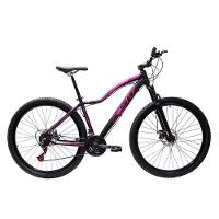Bicicleta Ksw Aro 29 Feminina Alumínio 21 Marchas Freio A Disco Preto Fos -ad Rosa 19 - 1