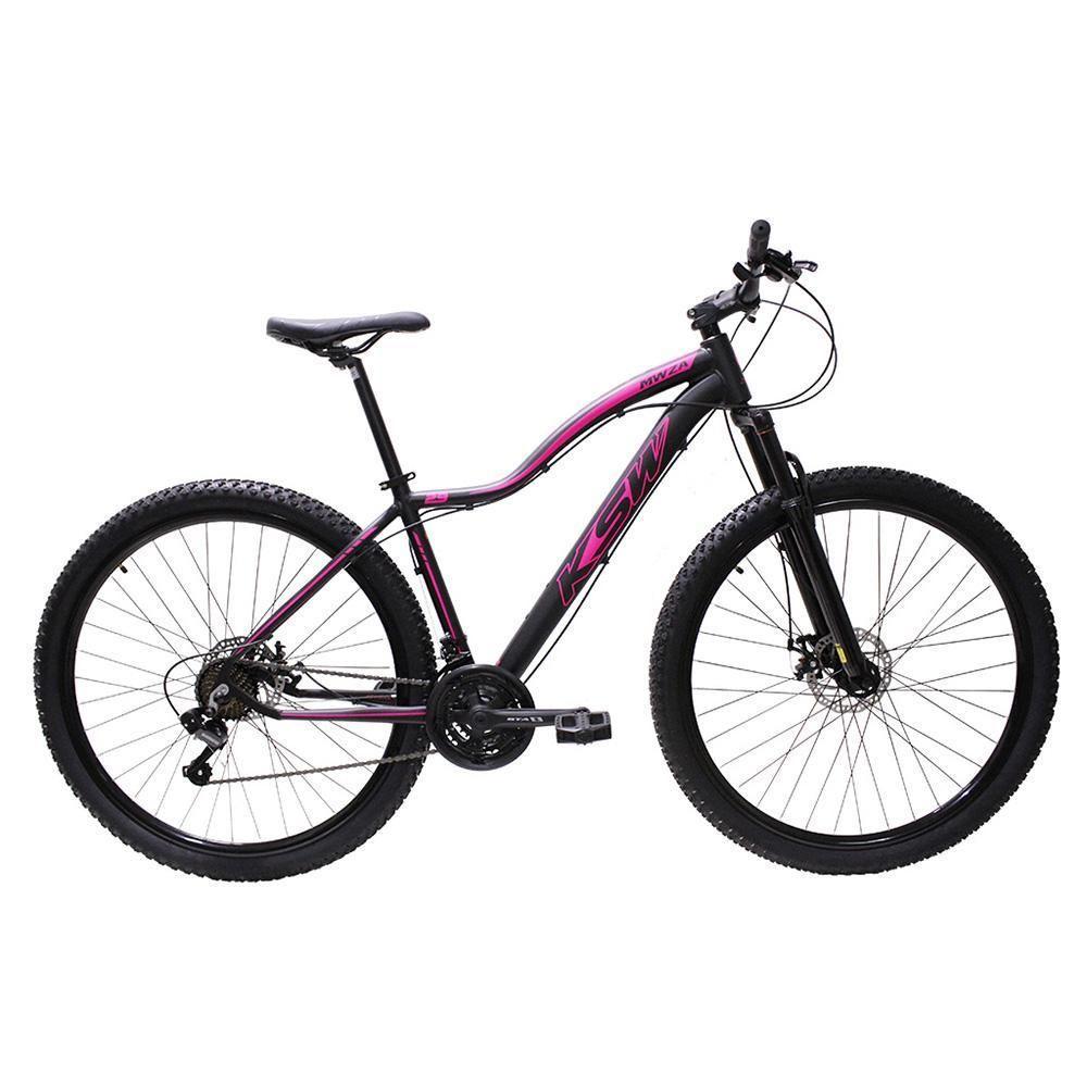 Bicicleta Aro 29 Ksw Bike Feminina Shimano Freio A Disco 21 Marchas Preto Fos -ad Rosa 17 - 1