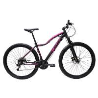 Bicicleta Aro 29 Ksw Bike Feminina Shimano Freio A Disco 21 Marchas Preto Fos -ad Rosa 17 - 1