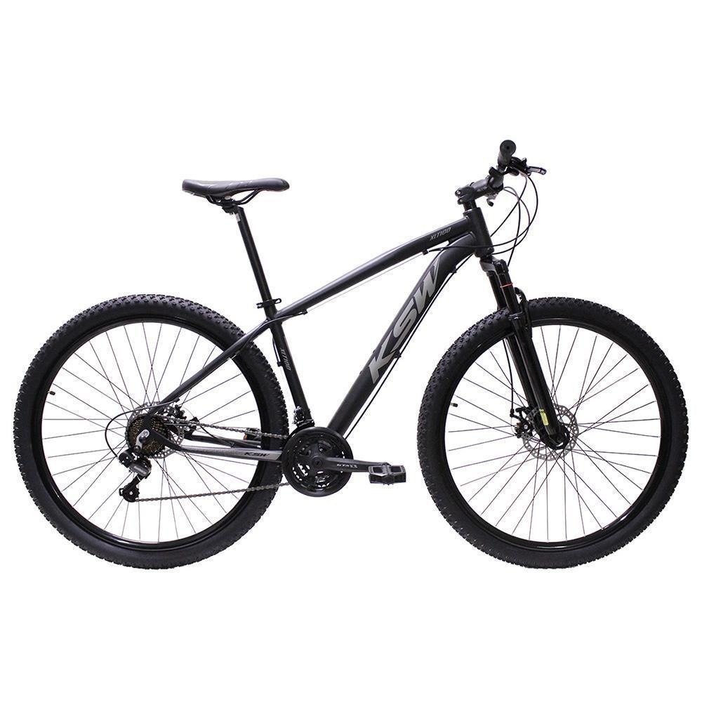Bicicleta Aro 29 Ksw Bike Alumínio Câmbios Shimano 21 Marchas Preto Fos -ad Prata 17 - 1