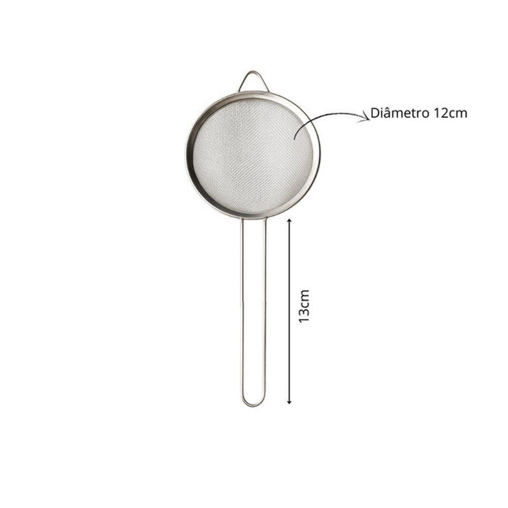 Jogos Peneiras Aço Inox 2 Peças 12cm E 16cm Para Cozinha Preparos - 2