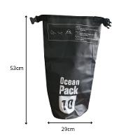 Bolsa Saco Estanque A Prova D'água 10l Reforçada Com Alça Passeio Aquático Mergulho Pescaria Natação Canoagem Preto