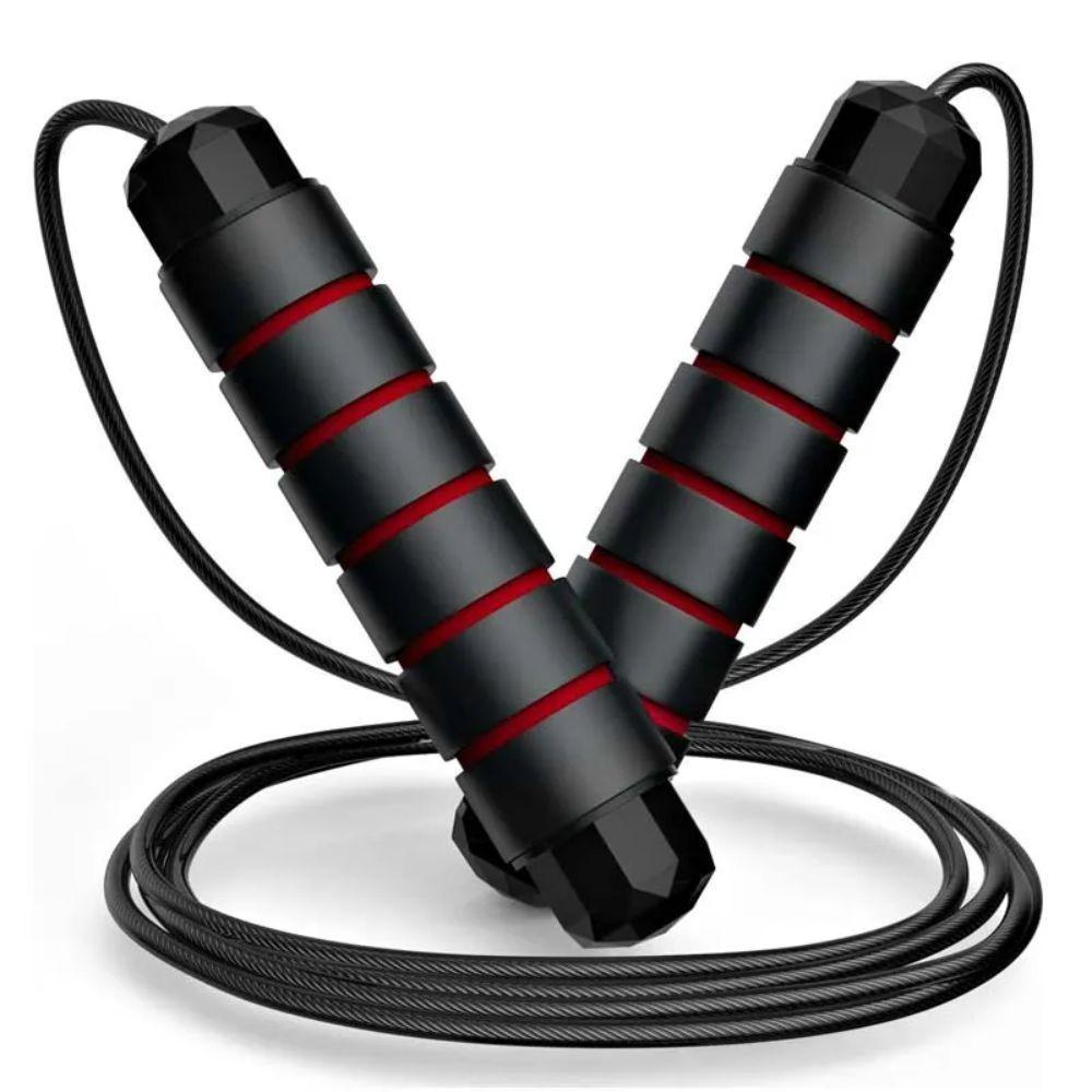 Corda De Pular Ajustável 2,8m Resistente Fitness Academia Treino Funcional Preto - 1