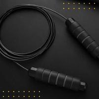 Corda De Pular Ajustável 2,8m Resistente Fitness Academia Treino Funcional Preto - 2