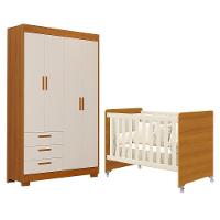 Jogo De Quarto Infantil Guarda Roupa Zaki E Berço Evolution Areia Fosco/savana - Reller Móveis Areia Fosco/savana - 1