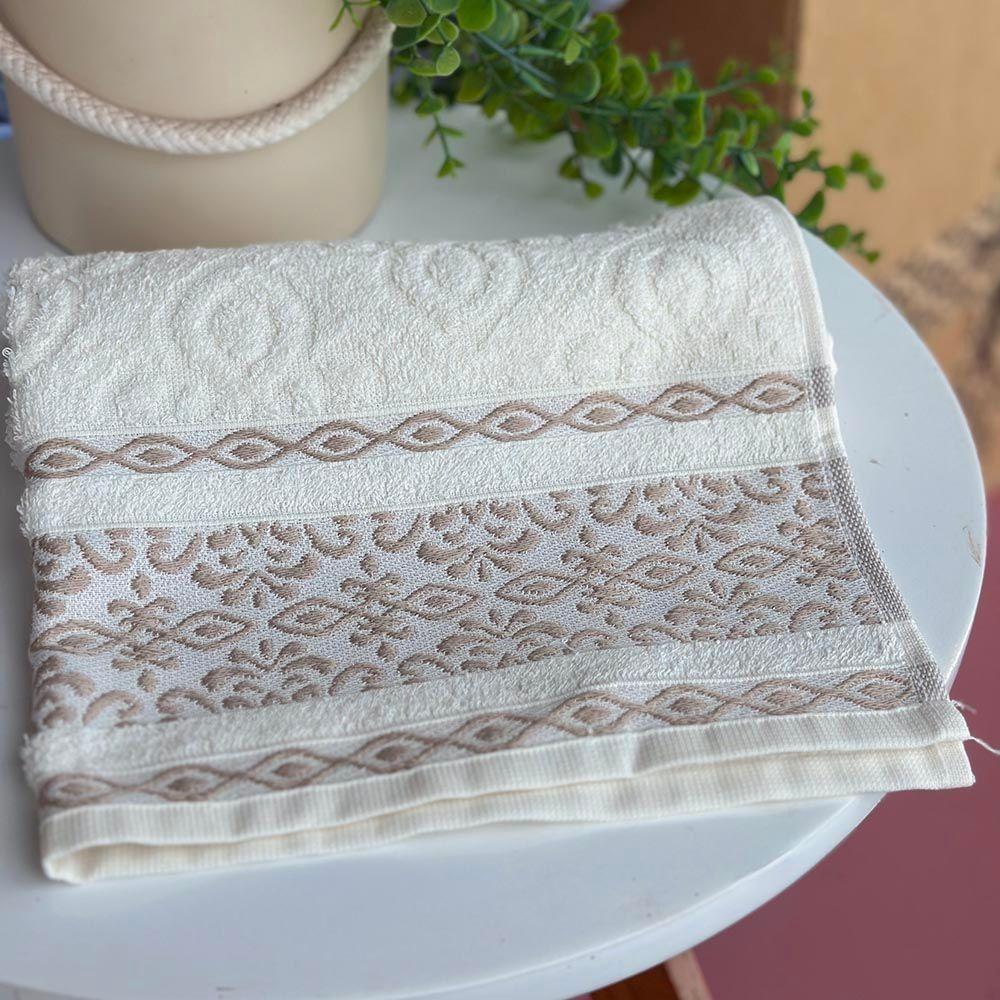 Toalha De Rosto Avulsa Delicato 01 Peça 100% Algodão 450g/m² Extra Macio - Palha Pérola - 1