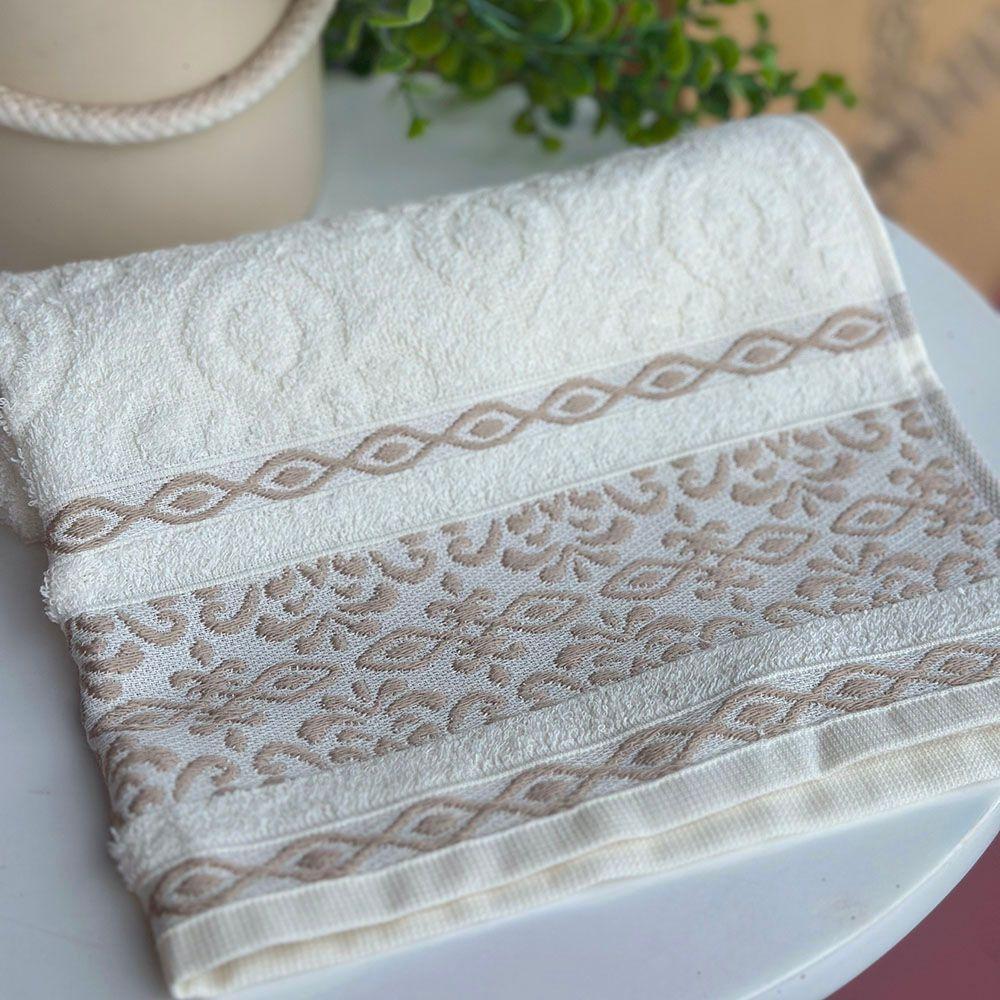 Toalha De Rosto Avulsa Delicato 01 Peça 100% Algodão 450g/m² Extra Macio - Palha Pérola - 2