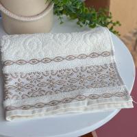 Toalha De Rosto Avulsa Delicato 01 Peça 100% Algodão 450g/m² Extra Macio - Palha Pérola - 1