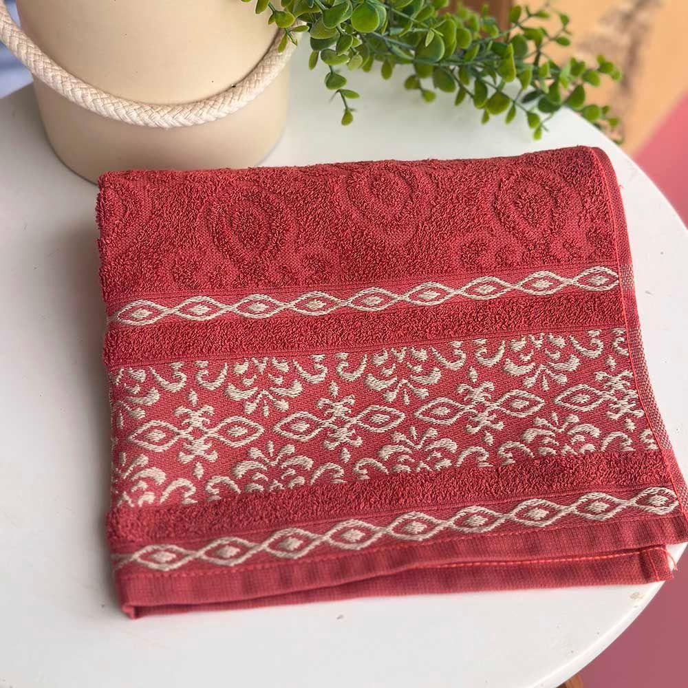 Toalha De Rosto Avulsa Delicato 01 Peça 100% Algodão 450g/m² Extra Macio - Terracota - 1