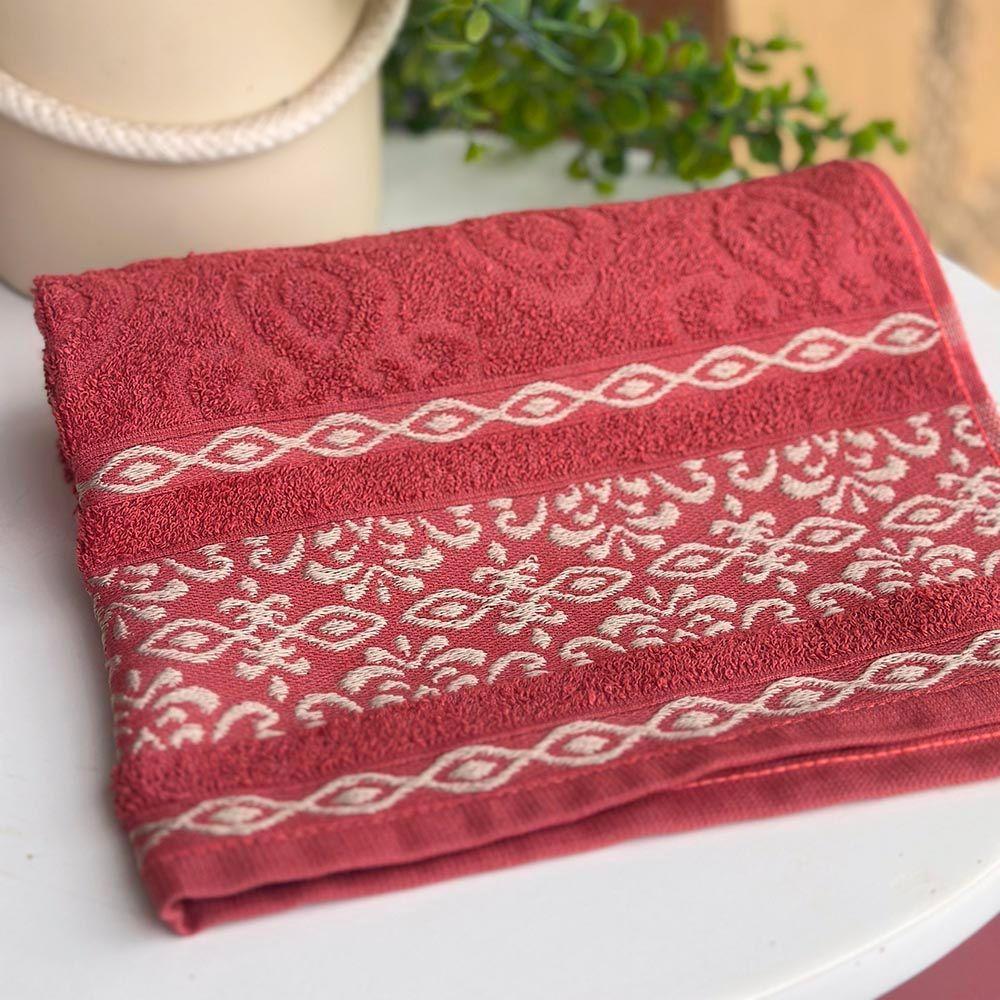 Toalha De Rosto Avulsa Delicato 01 Peça 100% Algodão 450g/m² Extra Macio - Terracota - 2