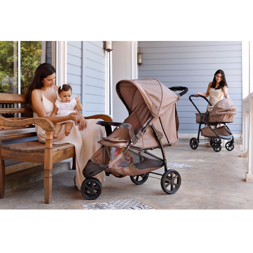 Carrinho De Bebê Galzerano Com 3 Rodas Cross Trail 1450 Toffee - 3
