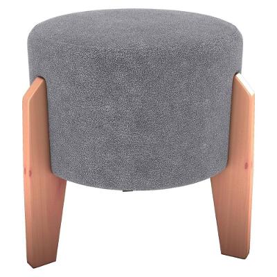 Puff Decorativo Para Sala Luxo 44x44 Cm Boucle F497 Milani Store Cinza