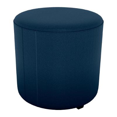 Puff Redondo Decorativo Copenhage 43x43 Cm Veludo Milani Store Azul