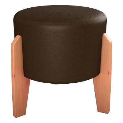 Puff Decorativo Para Sala Luxo 44x44 Cm Corano Milani Store Marrom