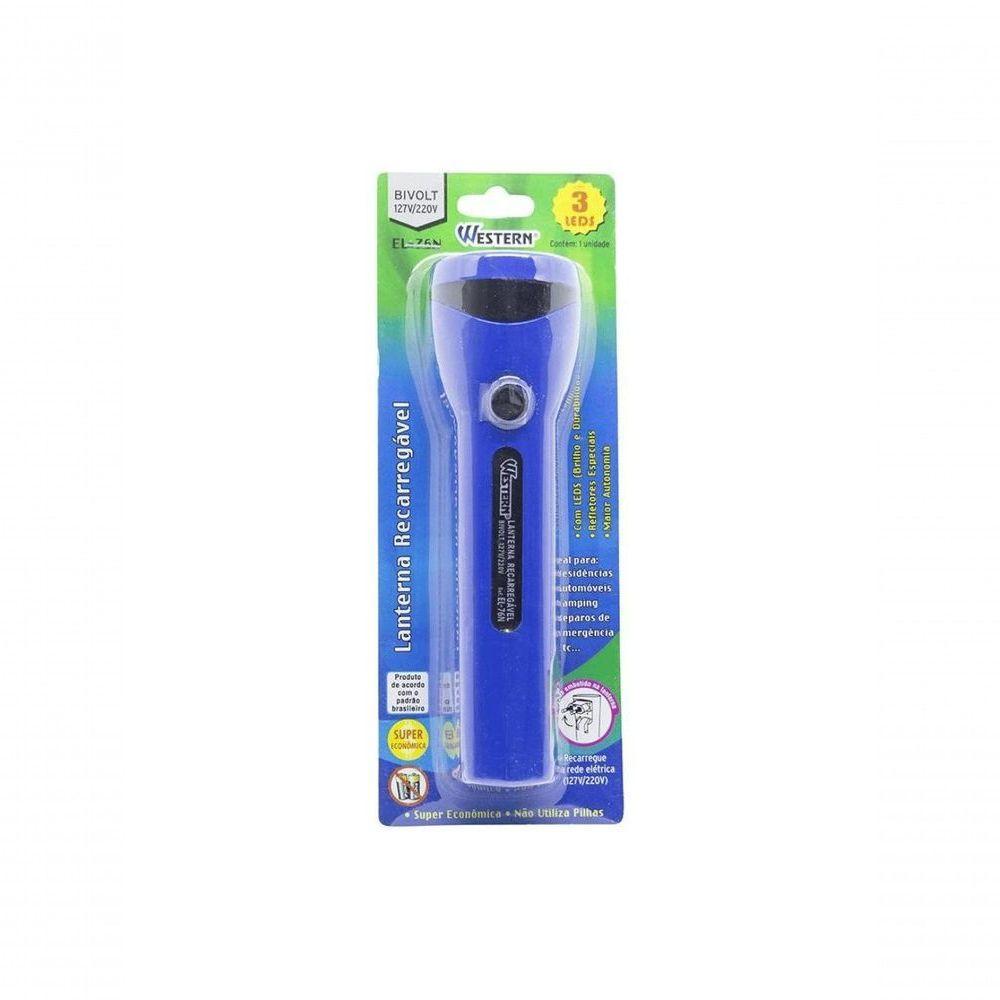 Lanterna Recarregavel Western Curta 3 Leds - 2