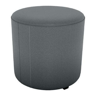 Puff Redondo Decorativo Copenhage 43x43 Cm Veludo Milani Store Cinza