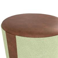 Puff Redondo Copenhage Corano Marrom Boucle Milani Store Oliva - 6