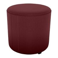 Puff Redondo Decorativo Copenhage 43x43 Cm Veludo Milani Store Vermelho - 1