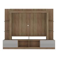 Rack Estante Com Painel Tv 65" E 2 Portas Catar Multimóveis Br3395 Madeirado/lacca Fumê - 2