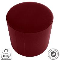 Puff Redondo Copenhage Veludo Maserati Milani Store Vermelho - 5