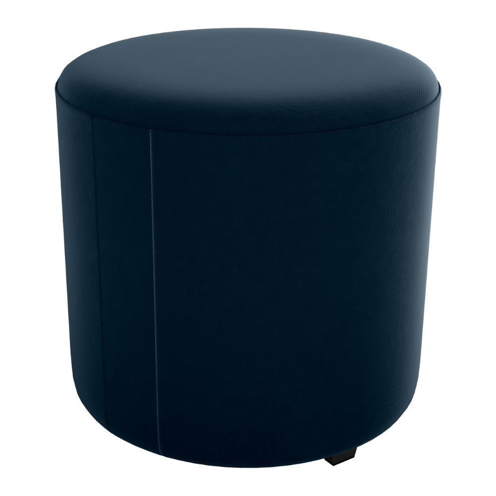 Puff Redondo Copenhage Veludo Maserati Milani Store Azul - 1