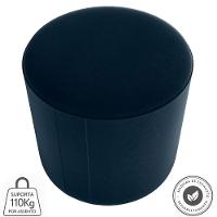 Puff Redondo Copenhage Veludo Maserati Milani Store Azul - 2