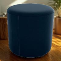 Puff Redondo Copenhage Veludo Maserati Milani Store Azul - 5