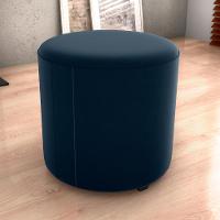 Puff Redondo Copenhage Veludo Maserati Milani Store Azul - 7