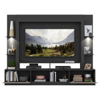 Rack Estante Tv 65´´ Leds Preto /Laca Fumê - 1