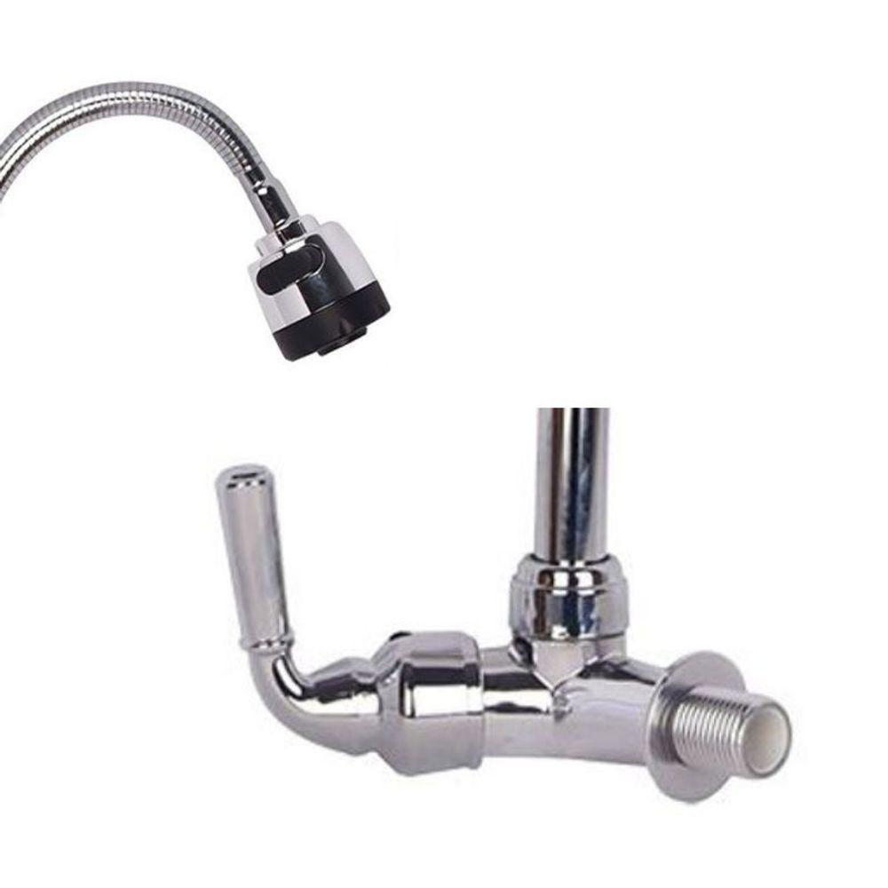 Torneira Gourmet Flexível De Parede Com Ducha Encaixe 1/2'' - 5