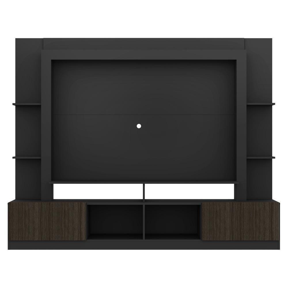 Rack Estante com Painel Tv 65 e 2 Portas Oslo Preto - 1