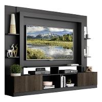 Rack Estante com Painel Tv 65 e 2 Portas Oslo Preto