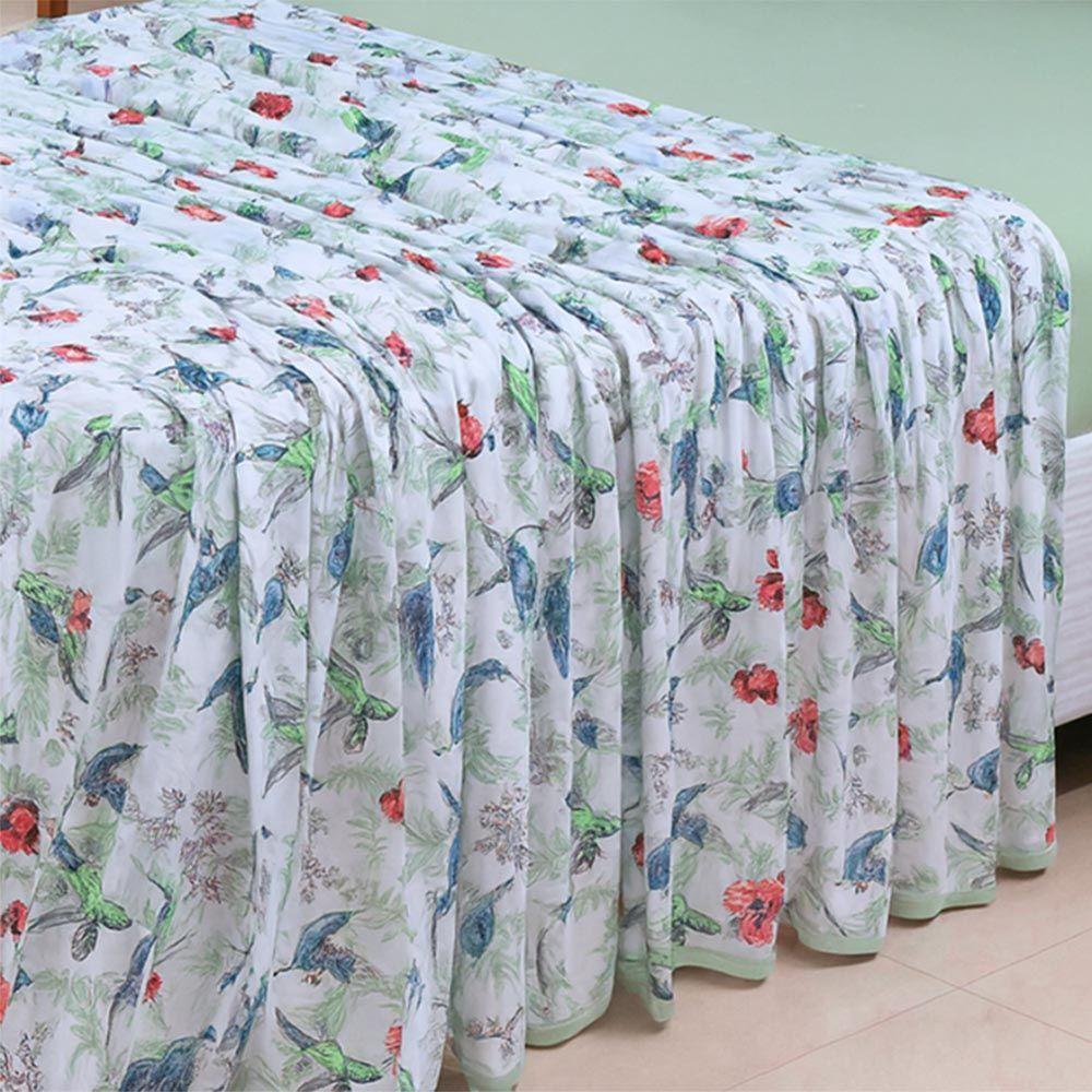 Lençol De Cima Avulso Luar Estampado Solteiro 01 Peça Malha 100% Algodão - Birds - 4