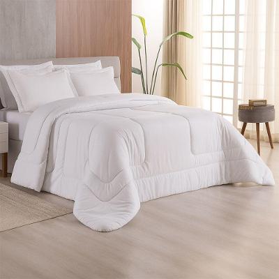 Edredom Bali Liso Queen 01 Peça Micropercal Dupla Face 400 Fios Macio - Branco - 100% Poliéster