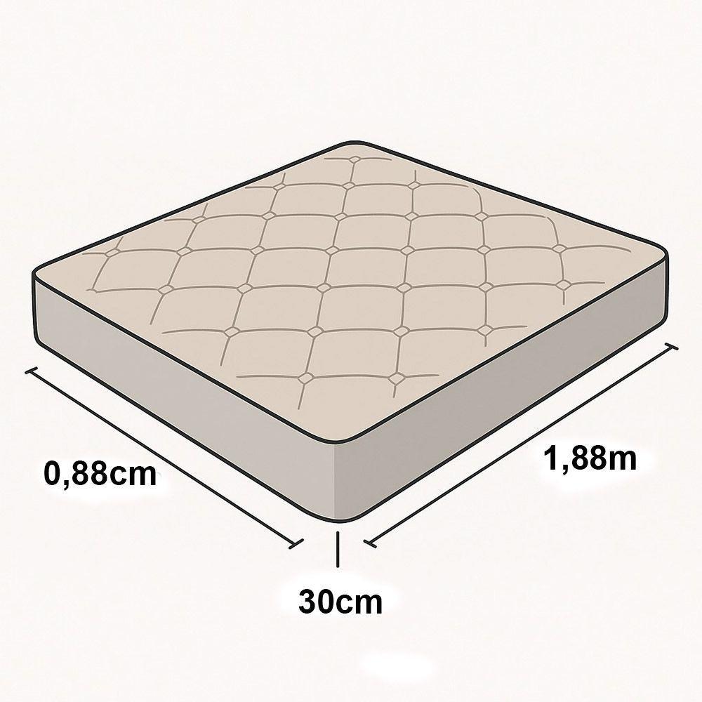 Lençol De Baixo Minimal Solteiro Avulso Com Elástico 01 Peça Malha 100% Algodão - Verde - 4