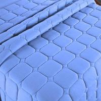 Kit Cobre Leito Colcha Minimal King 3 Peças Malha 100% Algodão - Azul Claro - 3