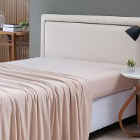 Lençol De Cima Avulso Minimal Liso Casal 01 Peça Malha 100% Algodão - Bege - 1