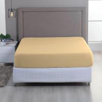 Lençol De Baixo Minimal Solteiro Avulso Com Elástico 01 Peça Malha 100% Algodão - Mostarda - 2
