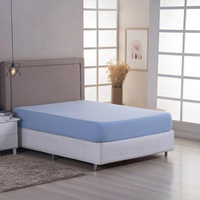 Lençol De Baixo Minimal Casal Avulso Com Elástico 01 Peça Malha 100% Algodão - Azul Claro