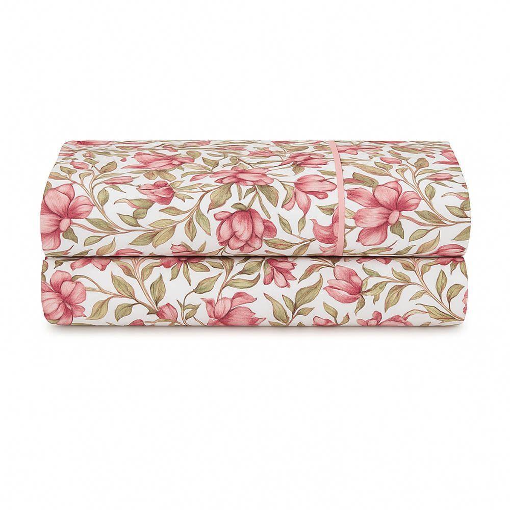 Lençol De Cima Avulso Luar Estampado King 01 Peça Malha 100% Algodão - Floral - 1