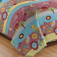 Kit Cobre Leito Colcha Magic Solteiro Infantil 2 Peças Microfibra 180 Fios - Birds Natureza - 100% Poliéster - 3