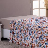 Lençol De Cima Avulso Luar Estampado King 01 Peça Malha 100% Algodão - Borboleta - 3