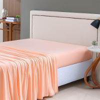 Lençol De Cima Avulso Minimal Liso Solteiro 01 Peça Malha 100% Algodão - Salmão - 1