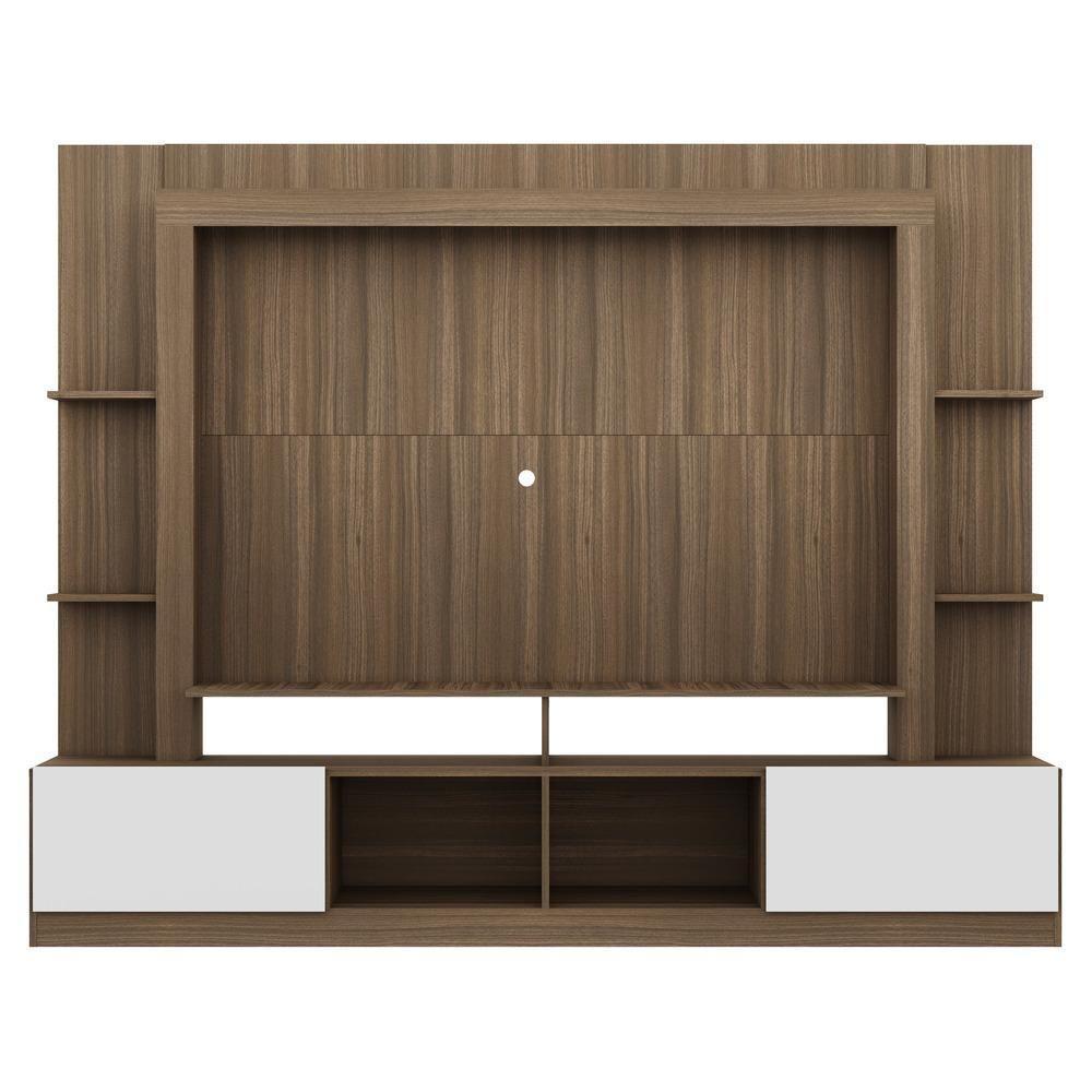 Rack Estante com Painel Tv 65 e 2 Portas Oslo Madeirado - 1