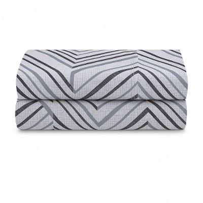 Lençol De Cima Avulso Luar Estampado Casal 01 Peça Malha 100% Algodão - Cinza Geométrico