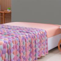 Lençol De Cima Avulso Luar Estampado Casal 01 Peça Malha 100% Algodão - Salmão Geométrico - 3