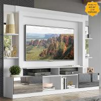 Rack Estante com Painel Tv 65 e Espelho Oslo Branco tenerife - 8
