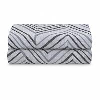 Lençol De Cima Avulso Luar Estampado Queen 01 Peça Malha 100% Algodão - Cinza Geométrico - 1